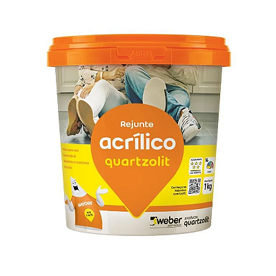 Rejunte Acrílico Branco Pote 1KG - WEBER QUARTZOLIT