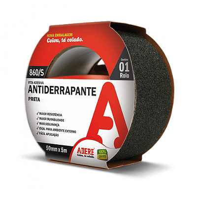 Fita Antiderrapante Preta 860S 50MM X 5M - ADERE