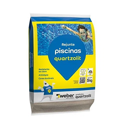 Rejunte Piscina Cinza Platina Saco 5Kg - WEBER QUARTZOLIT