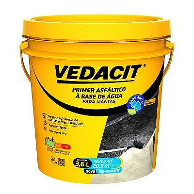 Primer Eco Asfáltico Base d'Àgua Galão 3,6L - VEDACIT
