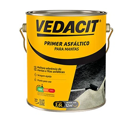 Primer Manta Asfáltica Galão 3,6L - VEDACIT