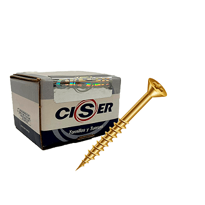 Parafuso Chipboard Cabeça Chata PHS 4,0 X 40 Bicromatizado (caixa com 500) - CISER
