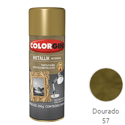 Tinta Spray Colorgin Metallik Dourado - SHERWIN WILLIAMS
