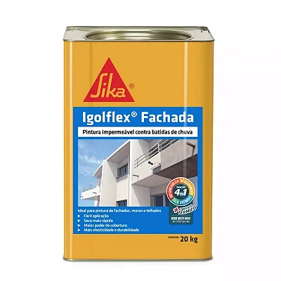 Igolflex Fachada Branco Pintura Impermeabilizante Lata 20kg -SIKA