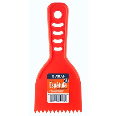 Espatula Plastica Dentada 8CM - ATLAS