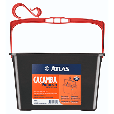 Caçamba Para Pintura Preta 10L - ATLAS