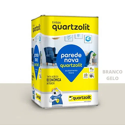 Tinta Acrílica Economica Parede Nova Branco Gelo (Lata 18L) - WEBER QUARTZOLIT