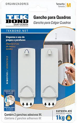 TEK BOND GANCHO DE PLASTICO PARA FIXACAO DE QUADRO M