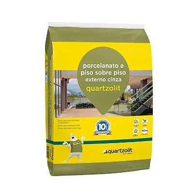 Argamassa Porcelanato e Piso Externo Cinza Saco 20kg - WEBER QUARTZOLIT