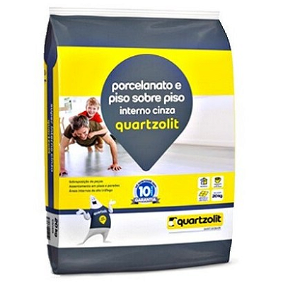 Argamassa Porcelanato e Piso Externo Cinza Saco 20kg - WEBER QUARTZOLIT