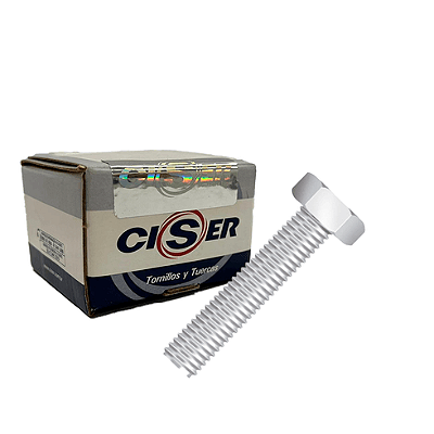 Parafuso Sextavado UNC de Aço 1/4 X 1 Zincado Branco (caixa com 500) - CISER