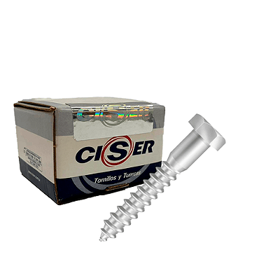 Parafuso Sextavado Rosca Soberba 5/16 X 100 Zincado Branco(caixa com 100) - CISER