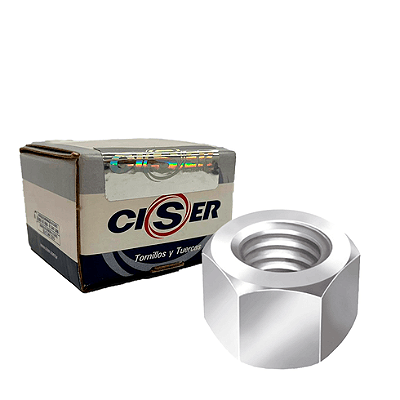 Porca Sextavada 1/2 BSW Zincado Branco (caixa com 200) - CISER
