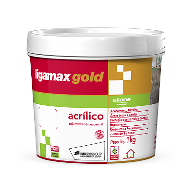 Ligamax Gold Rejunte Acrilico (A B) Branco Balde 1kg - Parex Portokoll