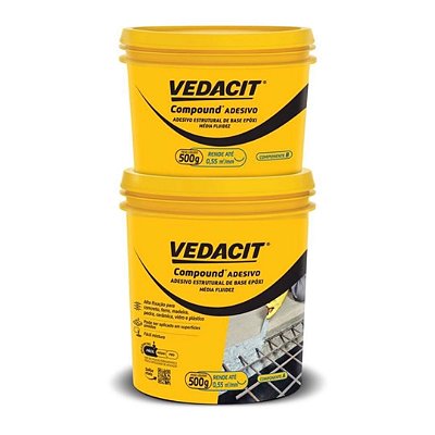Kit 1 Compound Adesivo 1kg (Emb Plastica) - Vedacit