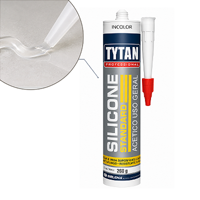Adesivo Silicone Acético Incolor Standard (260g) - Selena Tytan