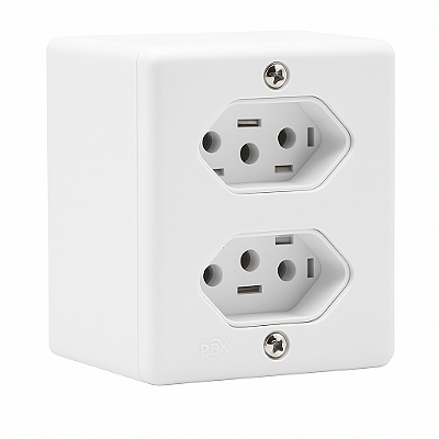 SISTEMA BRANCO 2 TOM.2P+T.20A PL+CX 63121 - ILUMI