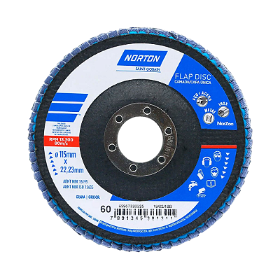 NORTON DISCO FLAP FIBRA R822 115X22.23 P0060