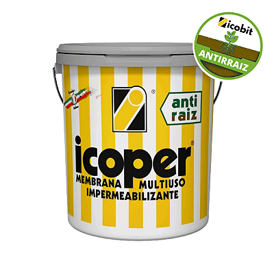 Membrana Acrílica Impermeabilizante Anti Raiz Cinza 20kg Icobit