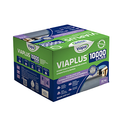 Viapol Viaplus 10000 Impermeabilizante para Lajes Bicomponente Caixa 18kg