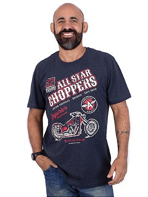 Camiseta Moto All Star Choppers Marinho Indigo