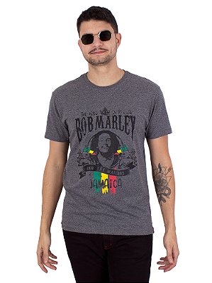 Camiseta Bob Marley Grafite