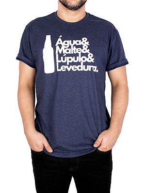 Camiseta Cerveja Levedura Marinho Indigo