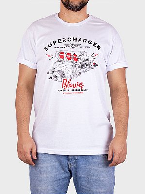 Camiseta Supercharger Blower Branca