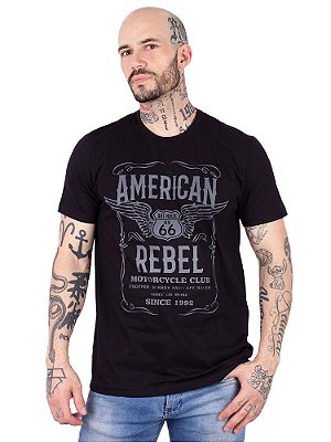 Camiseta Moto American Rebel Preta