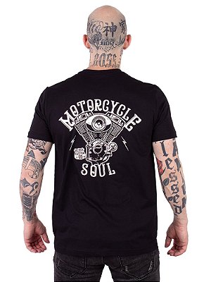 Camiseta Motorcycle Soul Preta