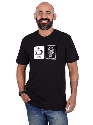 Camiseta Cerveja AM PM Preta