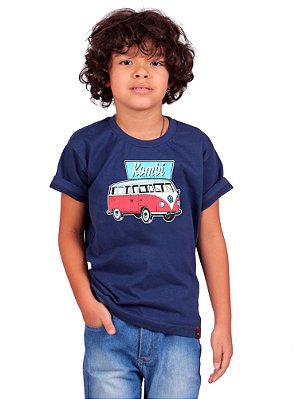 Camiseta Infantil Kombi Kombinha Marinho