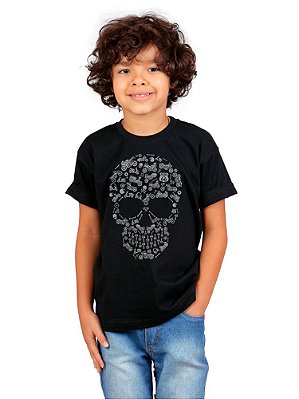 Camiseta Infantil Moto Icon Preta