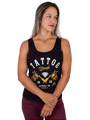 Regata Feminina Tattoo Brand Preta