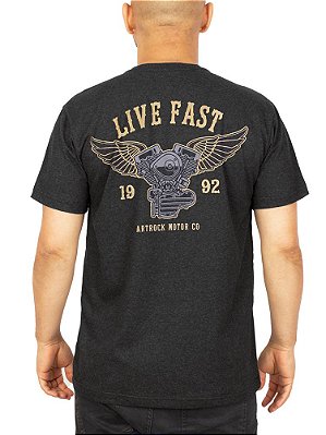 Camiseta Motor Fast Preto Jaguar