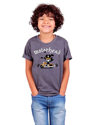 Camiseta Infantil MotorHead Kid Cinza