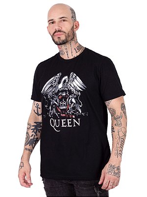 Camiseta Queen Brasão Preta