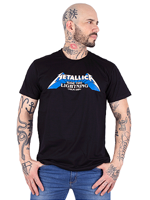 Camiseta Metallica Ride The Lightning Preta
