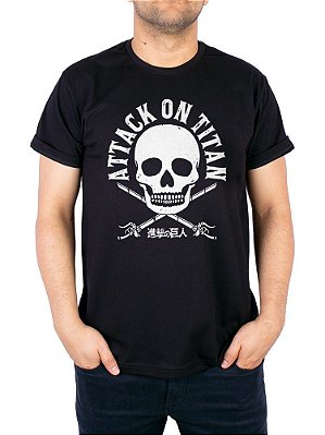 Camiseta Attack On Titan Preta