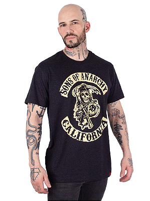 Camiseta Sons Of Anarchy Preto