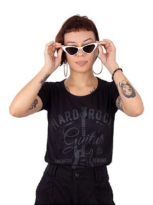 Camiseta Feminina Hard Rock Preta
