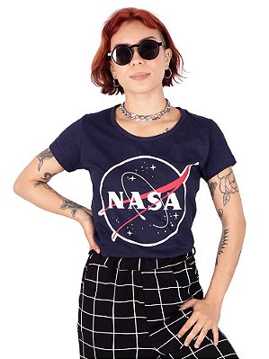 Camiseta Feminina Nasa Azul Marinho