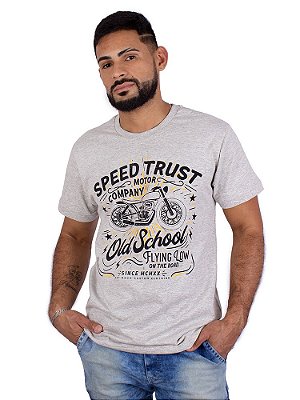 Camiseta Moto Speed Trust Mescla Gelo