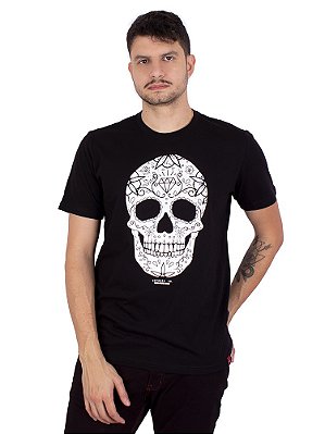 Camiseta Caveira Mexicana III Preta