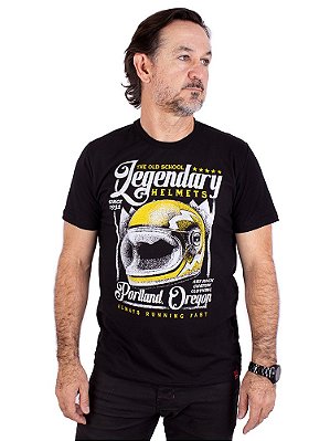 Camiseta Moto Helmets Preta