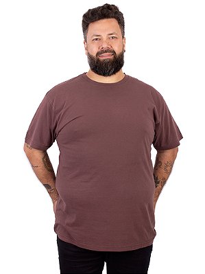 Camiseta Básica Estonada Marrom