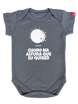 Body Bebê Volume Maximo - Cinza Chumbo