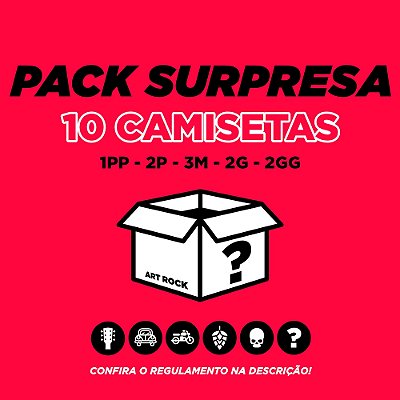 Pack Surpresa 10 Camisetas Coloridas