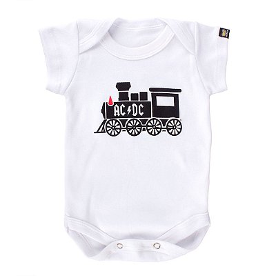 Body Bebê ACDC Train Branco