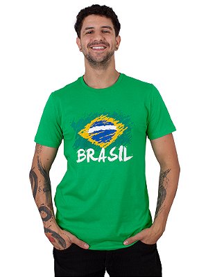 Camiseta Brasil Bandeira Copa Verde.